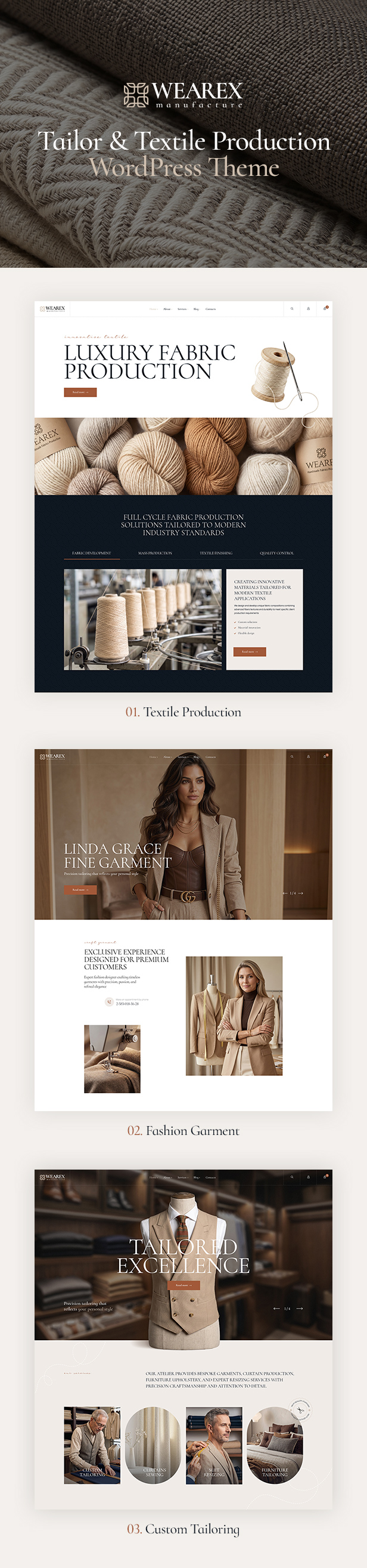 Wearex - Tailor & Textile WordPress Theme